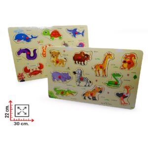 ENCASTRE DE MADERA ANIMALES DEL MAR -M442