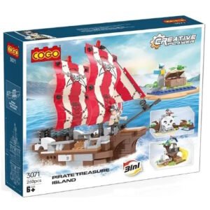 BLOQUES COGO BARCO PIRATA 3 EN 1 260 PIEZAS -ZY1224638