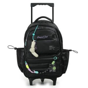 MOCHILA CON CARRO 18″ PUFFY BLACK -FS113