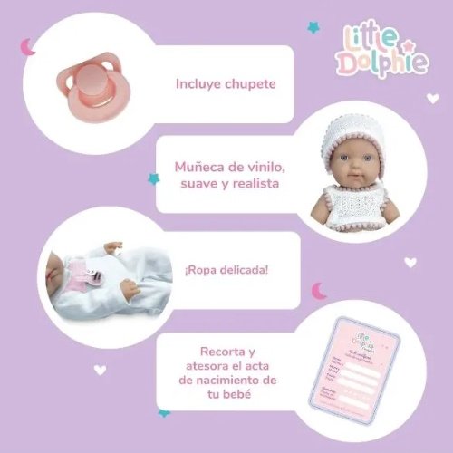 BEBE LITTLE DOLPHIE MI PRIMER RECIEN NACIDO -LD15F - Image 3