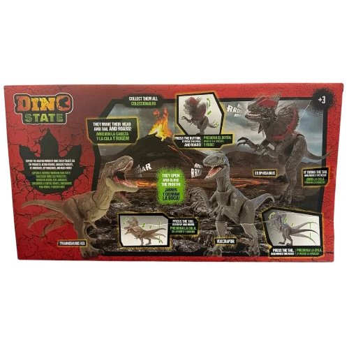 VELOCIRRAPTOR MEDIANO A PILAS DINO STATE CON SONIDO -DS024C - Image 3