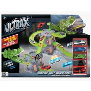 PISTA DE DINOSAURIO CON ESTACIONAMIENTO CON 7 VEHICULOS ULTRAX -UL036