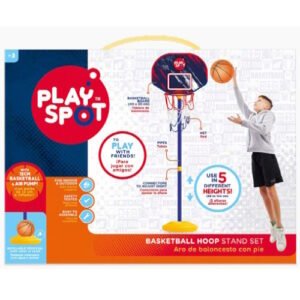 BASQUET DE PIE METALICO 144CM CON PELOTA PLAY SPOT -PL05