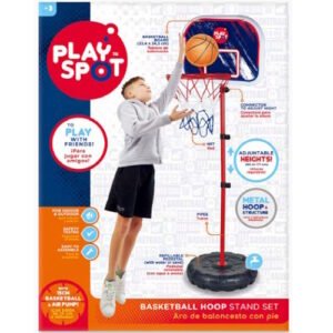 BASQUET DE PIE METALICO 170CM CON PELOTA PLAY SPOT -PL06