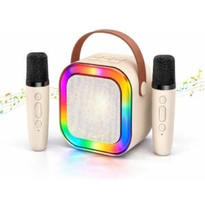SET DE KARAOKE CON 2 MICROFONOS Y PARLANTE CON LUCES THE ROCKIDZ -RZ10A