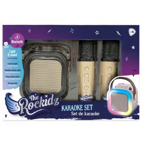 SET DE KARAOKE CON 2 MICROFONOS Y PARLANTE CON LUCES THE ROCKIDZ -RZ10A - Image 2