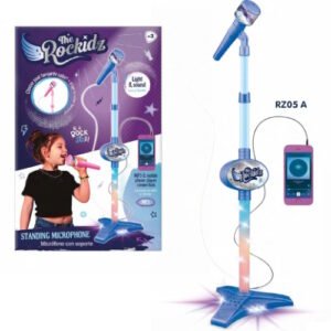MICROFONO DE PIE CABLE MP3 CON LUCES THE ROCKIDZ -RZ05A