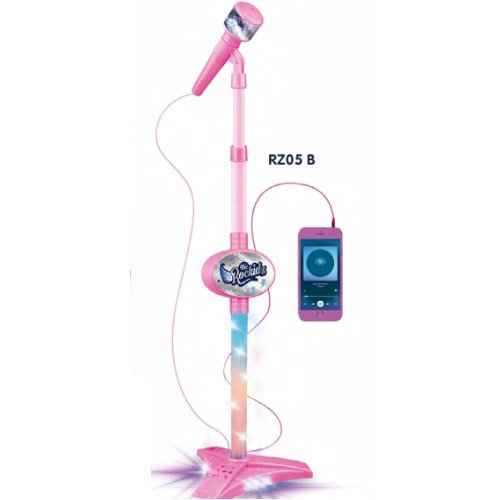 MICROFONO DE PIE ROSA CABLE MP3 CON LUCES THE ROCKIDZ -RZ05B - Image 2