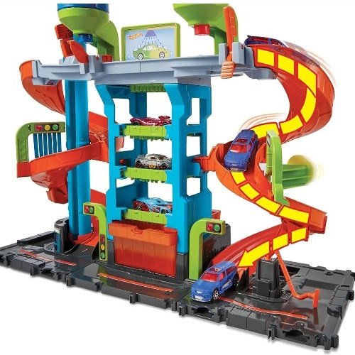 PISTA HOT WHEELS MEGA TORRE DE LAVADO CON AUTO -HDP05 - Imagen 3