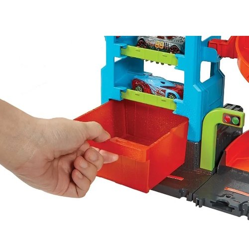 PISTA HOT WHEELS MEGA TORRE DE LAVADO CON AUTO -HDP05 - Imagen 5