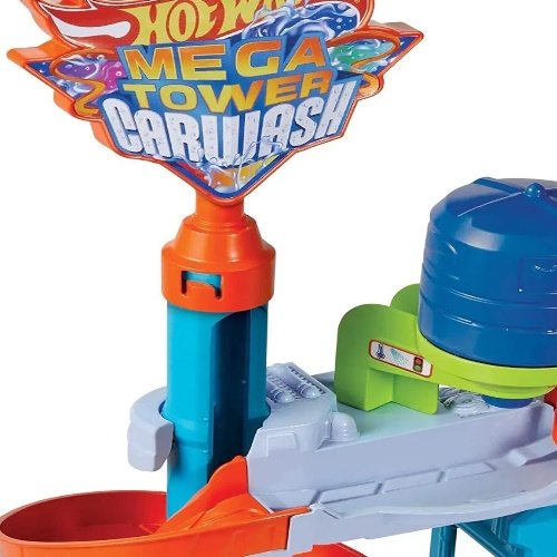 PISTA HOT WHEELS MEGA TORRE DE LAVADO CON AUTO -HDP05 - Imagen 8