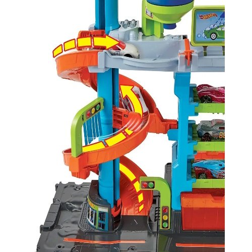 PISTA HOT WHEELS MEGA TORRE DE LAVADO CON AUTO -HDP05 - Imagen 7