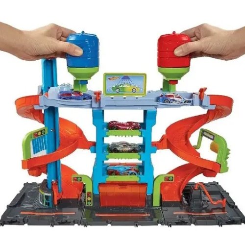 PISTA HOT WHEELS MEGA TORRE DE LAVADO CON AUTO -HDP05 - Imagen 6