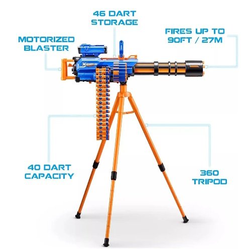 PISTOLA X SHOT INSANITY GATLING RAGE FIRE MOTORIZADA CON TRIPODE-7477 - Imagen 5