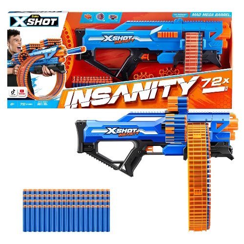 PISTOLA X SHOT INSANITY MAD MEGA BARREL BLASTER -7476 - Imagen 3